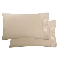 Elegant Comfort 럭셔리 울트라 소프트 바디 베개 커버 1개 - 1500 프리미엄 호텔 품질 극세사 더블 브러시드 - 주름 방지 바디 베개 커버 사이즈 크림, Standard/Queen Size