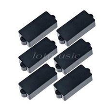 프리시전 베이스용 6개 베이스 픽업 커버 교체용 검정색 플라스틱 구멍 없음 5.8cm 기타 부품 2348985