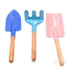 J스토어 칼라 텃밭 갯벌 모래놀이 도구 3종 모종삽 텃밭삽 조개줍기삽, 100g, 3개