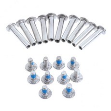 QDY 2x 1 세트 인라인 패드 휠 나사 패드 교체 네일 실버