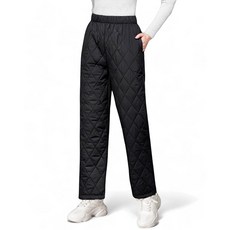 Fiorior 가볍다! 따뜻하다! 패딩팬츠 여성중면팬츠 경량 따뜻한 스트레이트 긴바지 겨울 실내복 발수 골프 워킹 방풍 방한 안솜이 들어간 3층 구조