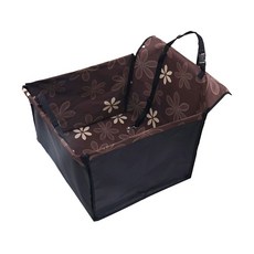 카트에 강아지 카트용 뒷좌석 카시트 안방수 개차 카시트 더러움 방지, H. 뒷좌석 싱글 커피썬 3겹 두꺼운 꽃무늬