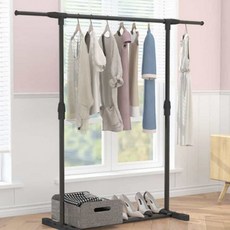 미니 스탠드 옷걸이 2단 철제행거 스틸행거 철제헹거 스탠드헹거 드레스룸헹거 옷걸이헹거 조립식헹거 드레, 2단 연장형