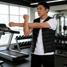 남자 오리털 경량 패딩조끼 이너 덕다운 베스트 데일리 패딩 베스트 경량 패딩 조끼 오피스룩 조끼