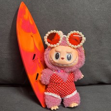 라부부 호환 LABUBU 인형옷 악세사리 1~3세대 15cm 17cm 인형꾸미기 튜브 서핑 여름옷, 레드서퍼, 1개