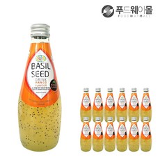 Well 웰 바질시드 드링크 망고향 290ml, 12개