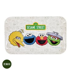 Vintage 。復古家。日本 芝麻街美語 哆啦A夢 卡通樹脂塑膠盤，可愛卡通造型，輕巧耐用，多用途托盤, 1個, 芝麻街