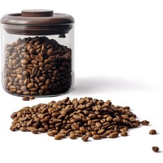 Rylzvita 6OZ 투명 유리 커피 캔 팝 뚜껑 포함 - 피크닉 여행 및 캠핑용 밀폐 병 콩과 차를 위한 밀폐형 식품 용기, 1 PACK Clear 6 OZ