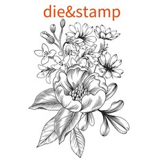 사랑 금속 절단 금형 스크랩 예약 공예 템플릿 생산 앨범 수제 장식, 1개, 8. AA2428-die and stamp