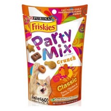 Friskies 喜躍 PartyMix 香酥餅 60g 貓零食 酥脆美味 滿足貓咪的味蕾 是訓練互動的最佳獎勵, 1個, 經典原味(橘包), 經典原味