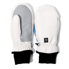 YKEY 女式啞光防水滑雪手套 1250PU, 白色的