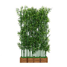 인조 대나무 파티션 화분 대형 오피스 리얼 야외 카페 조화나무, 50cm 길이 베이스 1.5m 대나무 8개, 1개