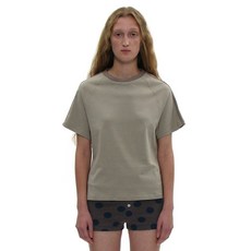 [파르티멘토] WOMEN 93 넘버링 숏슬리브 티_에버그린 포그