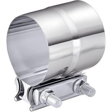 배기 클램프 자동차 액세서리 수리 교체용 2.5인치 2.75인치 3인치 3.5인치 4인치 5인치 스테인리스 강 조인트 밴드 슬리브 커플러 파이프용 머플러용 촉매 변환기용, 3"