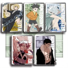 全職獵人週邊 奇犽流沙麻將 小傑 酷拉皮卡 西索 庫洛洛 亞克力痛包擺件, 1個, KA全職獵人n5-夢幻藍,吧唧任意一款