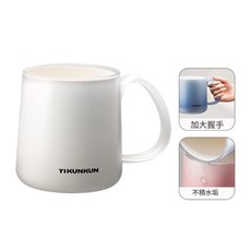 YIKUNKUN 漸變色情侶漱口杯, 白色, 1個