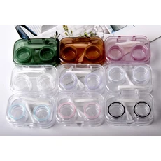 캔디 컬러 걸스 콘택트 렌즈 박스 여행 키트 홀더 용 트위터 흡입 스틱 세트가있는 미니 클리어 휴대용 케, 05 Random color 1pcs, 01 CN