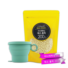 페이스 인중 겨털 제모 셀프 왁싱 홀릭200gX제모용기 브라질리언 종아리 겨드랑이 팔 다리 코털 제모크림, 1개