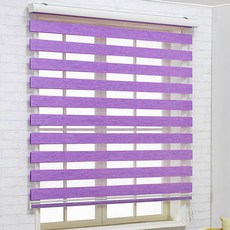 [윈샵 고급 항균 콤비블라인드 머큐리 _ 바이올렛_ H 160cm ]사이즈 주문제작 롤스크린 커튼 아파트 거실주방안방 브라인드 아이방