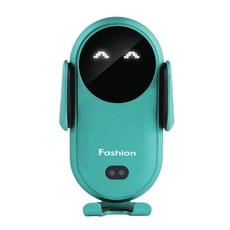 MCK 手機專用導航支架科技車用無線充電手機架，多色可選，自動伸縮鎖緊智能感應，台灣製現貨直營隔日達, 青色