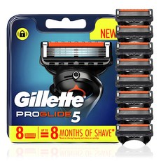 질레트 프로글라이드 5 면도기날, 1개, 8개입