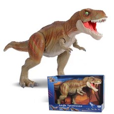 侏羅紀時代大號仿真恐龍玩具 暴虐叢林霸王龍 關節可動手辦模型套裝, 叢林霸王龍彩盒, 1個