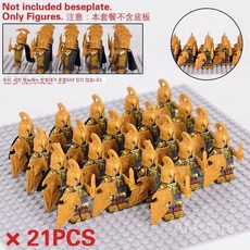 피규어 블록 반지의제왕 돌암로스 백조 기사단 로한병사 중세기사 나이트, 엘프 전사 g, 1개