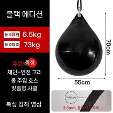 워터샌드백 복싱백 펀치볼 격투기 훈련, 블랙 55x71 라지