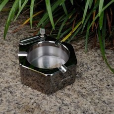 WOLVES 캠핑재떨이 크롬코팅 기름성냥 블랙