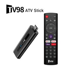 PYHO TV셋톱박스 4K 듀얼밴드 5G+WIFI6 안드로이드12 TV케이스+블루투스 음성리모컨 TV98, 1개, Stick(2G+16G) 1개, Stick(2G+16G)