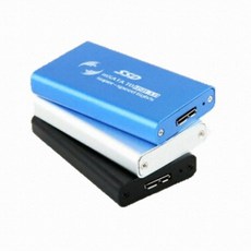 USB 3.0 외장 케이스(mSATA 50mm) Black / 외장하드케이스, 1개