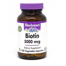 Bluebonnet 生物素5000mcg植物膠囊 無麩質 無糖, 120顆, 1罐