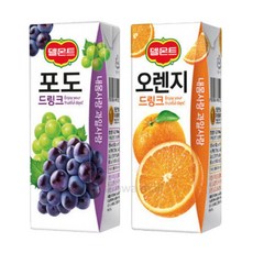 델몬트 드링크 190ml 오렌지x24팩+포도x24팩, 48개