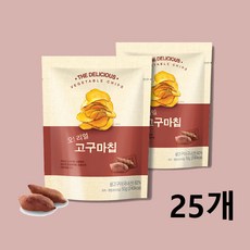 오 리얼 고구마칩 국내산 고구마간식 건강한과자, 50g, 25개