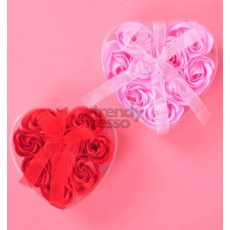 마켓그리드 티라이트 장미비누 9입 장미꽃, 레드