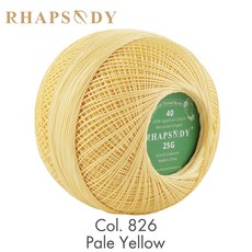 53 색상 면화 진주 스레드 크기 40 100% 이집트 긴 스테이플 면화 가스 더블 머서 태팅 뜨개질 Crochet300Yards, 열 826, 1개