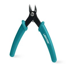 LIBRATON 마이크로 와이어 커터 정밀 전자 플러시 커터 사이드 커팅 플라이어 클린 컷 모델 쥬얼리 모델 키트, 2) Wire Cutter ,1) 5.12 Inches