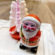 聖誕節復古發條玩具：聖誕老人、雪人鐵皮玩具，交換禮物首選, 聖誕老公公, 1個