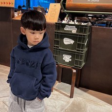 韓系童裝新款秋冬裝男童衛衣兒童繡花長袖中大童加絨帥氣上衣外套潮流 男童上衣 男童童裝