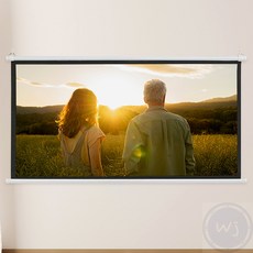 웬카 사무실 족자형 빔프로젝터 롤스크린 60 화이트