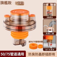 廚房下水管三通分流器 防臭防蟲, 1個
