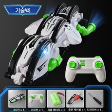 롤링 RC카 단전지 둥글게RC카 스턴트 롤링카 공놀이, 1개, 테크 화이트