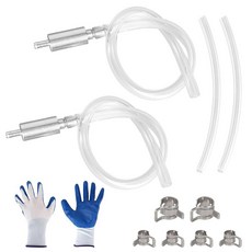 Penitue 브레이크 블리더 호스 2세트 단방향 체크 밸브 튜브 범용 오토바이 브레이크 블리딩 호스 키트 장갑 및 금속 클립 포함 자동차 오토바이 클러치 유압 시스템 액, Penitue 브레이크 블리더 호스 2세트, 단방향 체