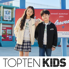 탑텐키즈 바시티자켓 야구점퍼 봄자켓 간절기 자켓 BBOMZA파우치