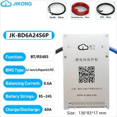 JIKONG Jk Bms 액티브 밸런스 스마트 BMS Lifepo4 리튬 이온 Lto 배터리 8S 12S 13S 14S 16S 17S 20S 24S 6, 01 CHINA, 25 JKBD6A24S6P