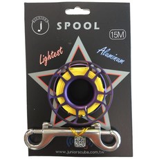 游龍潛水 JUNIOR SPOOL 高級鋁製迷你噴砂捲軸, 紫藤色