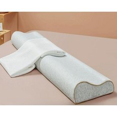 긴 라텍스베게 롱 경추보호 저밀도 원통형 옆잠 필로우 120 x 30x7-10cm, 120 x 35x7-9cm 벨벳 그레이
