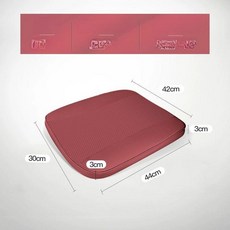 경사방석 키높이 자세보정 경사쿠션 나파가죽 운전석, [평면 쿠션] 와인레드