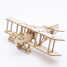 어린이 목재 입체퍼즐 - 영공방 DH2 복엽기, 1개