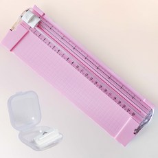 종이 재단기 트리머 페이퍼 커터 여분 칼날 증정, 1개, 핑크
